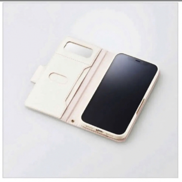 ELECOM(エレコム)のiPhone 13 ・14  コンパクトミラー付きEnchante'e 磁石付き スマホ/家電/カメラのスマホアクセサリー(iPhoneケース)の商品写真