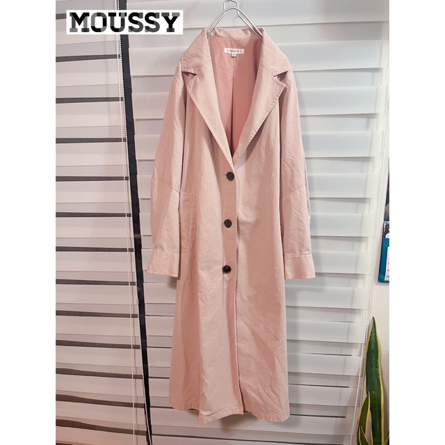 moussy(マウジー)の【美品♡】MOUSSY トレンチコート　スプリングコート　ピンク　 レディースのジャケット/アウター(トレンチコート)の商品写真