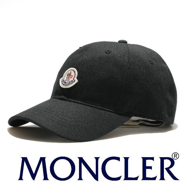 新品 MONCLER キャップ ブラック