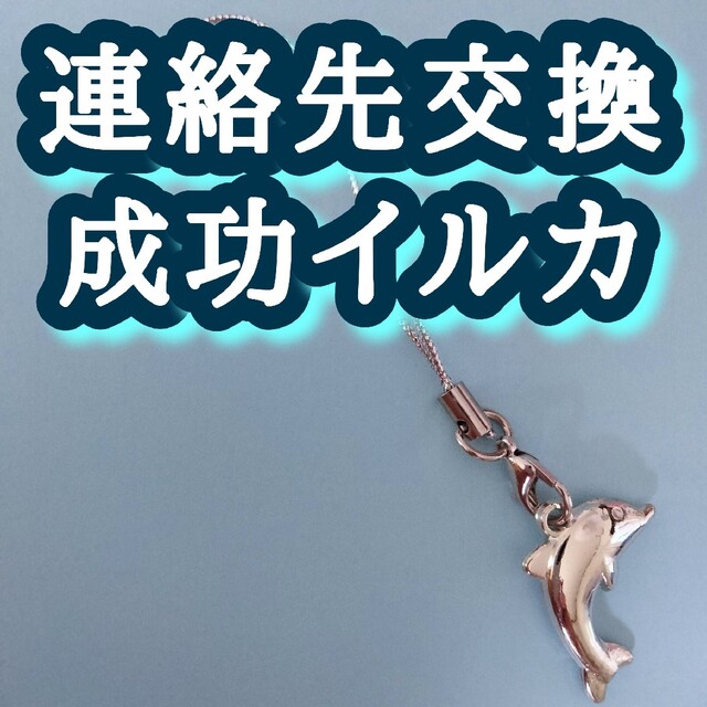 連絡先交換成功　イルカストラップ　恋愛　仕事金運　お守り　出会い　開運アイテム ハンドメイドのハンドメイド その他(その他)の商品写真