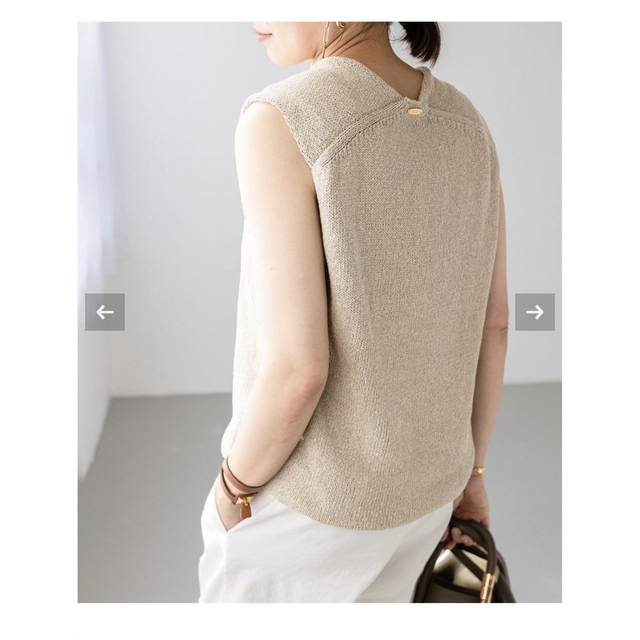 プライスダウン Lily Linen Vネック ベスト Deuxieme Classe www