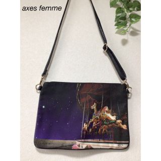 アクシーズファム(axes femme) シェル ショルダーバッグ(レディース)の ... 新品 axes femme シェルモチーフバッグ 紫 パープル アクシーズファム