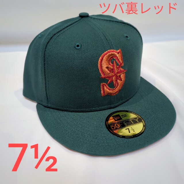 新品 海外限定 カラーカスタム NEWERA CAP マリナーズ 7 1/2 - キャップ