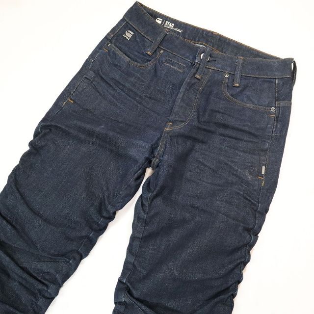 G-STAR RAW(ジースター)のジースターロウ STAQ 3D リップル加工 濃紺ジーンズ W27 メンズのパンツ(デニム/ジーンズ)の商品写真