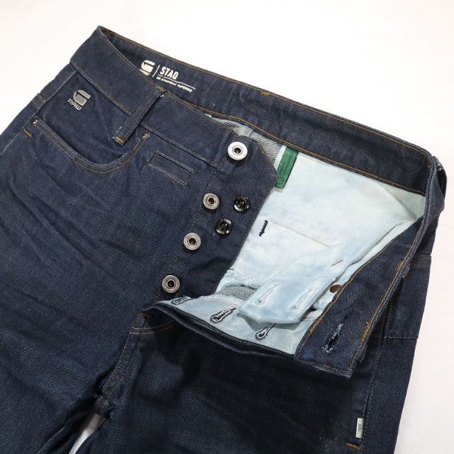 G-STAR RAW(ジースター)のジースターロウ STAQ 3D リップル加工 濃紺ジーンズ W27 メンズのパンツ(デニム/ジーンズ)の商品写真