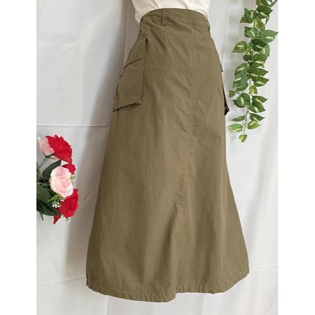 ミリタリーロングスカート ONE WASH 新作ウエア 8160円