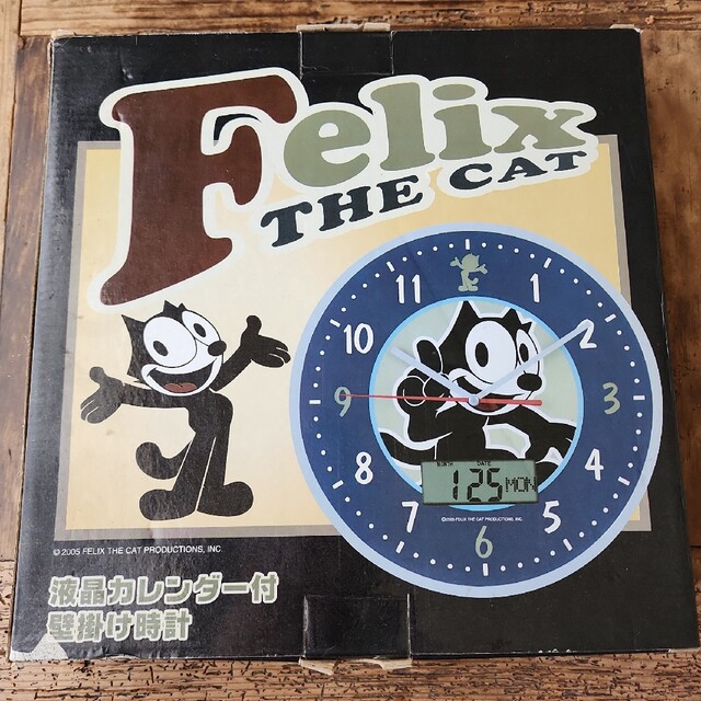 壁掛け時計 フィリックス ザ キャット FELIX THE CAT 黒猫 時計