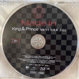 キングアンドプリンス(King & Prince)のKing & Prince TOUR　2022　～Made　in～　ブルーレイ(ミュージック)