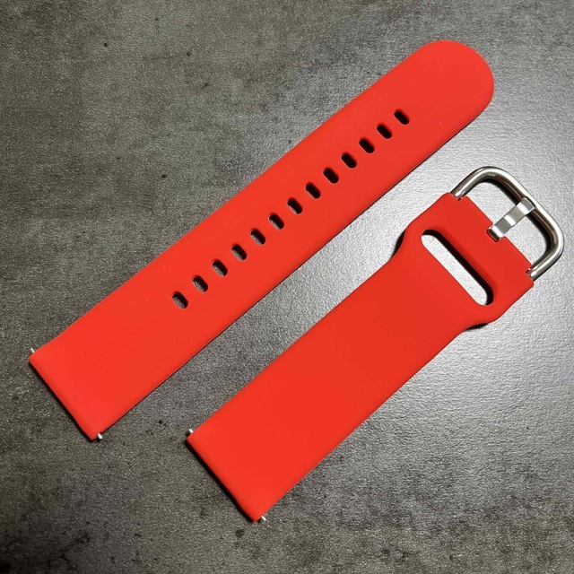 送料込♪新品♪ スマートウォッチ バンド ベルト 腕時計  赤 20mm メンズの時計(ラバーベルト)の商品写真