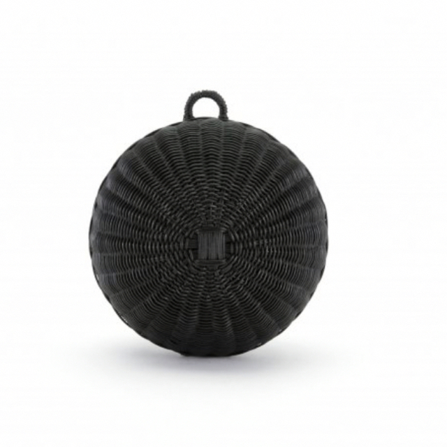 マニマリス manimaris フルムーン バスケット　ブラック レディースのバッグ(かごバッグ/ストローバッグ)の商品写真