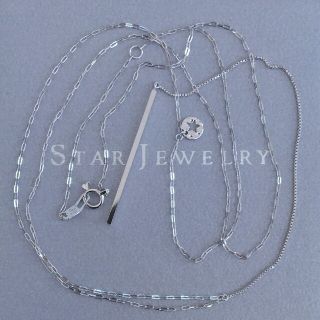 スタージュエリー(STAR JEWELRY)のスタージュエリー K10 WG ロング ネックレス バー Ｙ字 デザイン 美品(ネックレス)