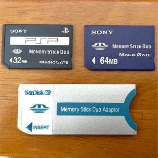 ソニー(SONY)のメモリースティックデュオ 64MB 32MB アダプター(その他)