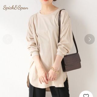 スピックアンドスパン(Spick & Span)のSpick&Span  オーガニックコットンスムースロングT  ベージュ(カットソー(長袖/七分))