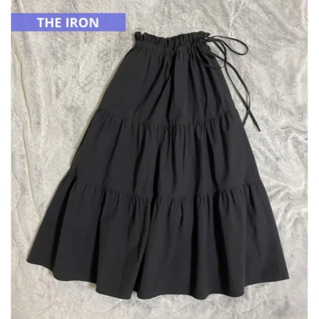 THE IRON  ティアードロングスカート S 黒