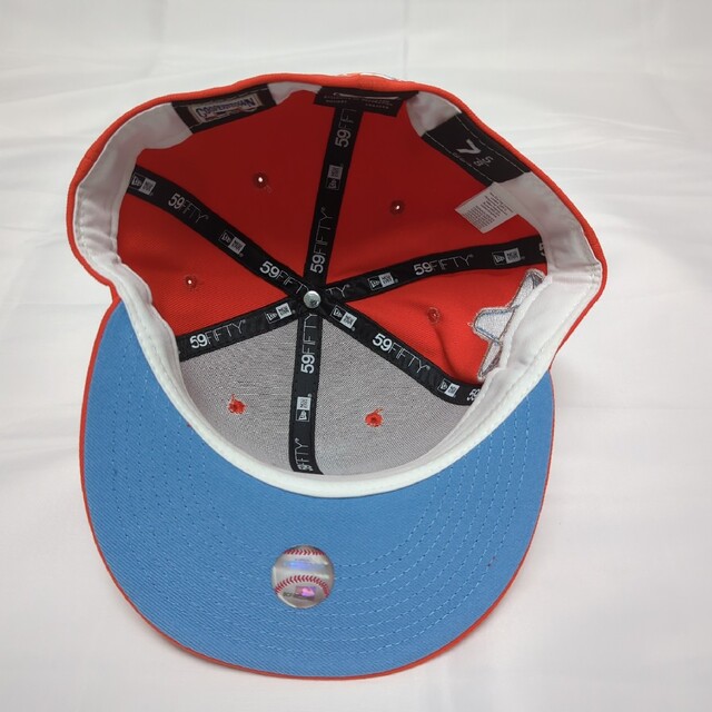 新品 海外限定 NEWERA キャップ オレンジ ドジャース 7 5/8