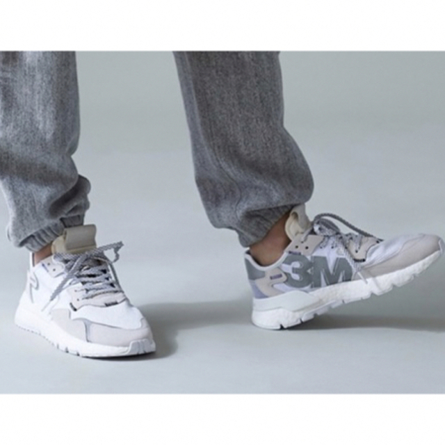 adidas ナイトジョガー ホワイトリフレクター29cm | フリマアプリ ラクマ