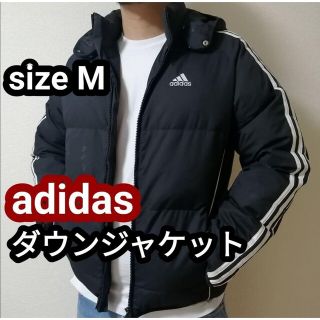 アディダス(adidas)のadidas アディダス ダウンジャケット ダウンパーカー ブラック 黒 M(ダウンジャケット)