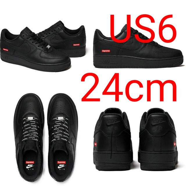 Supreme®/Nike® Air Force 1 Black 24cmメンズ