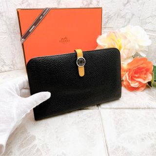 エルメス(Hermes)のHERMES エルメス 長財布 ドゴン バイカラーデュオ GM シルバー金具(長財布)