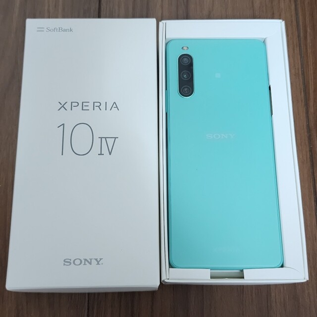 スマホ/家電/カメラ【新品未使用】SoftBank Xperia10Ⅳｸﾞﾘｰﾝ SIMﾌﾘｰ