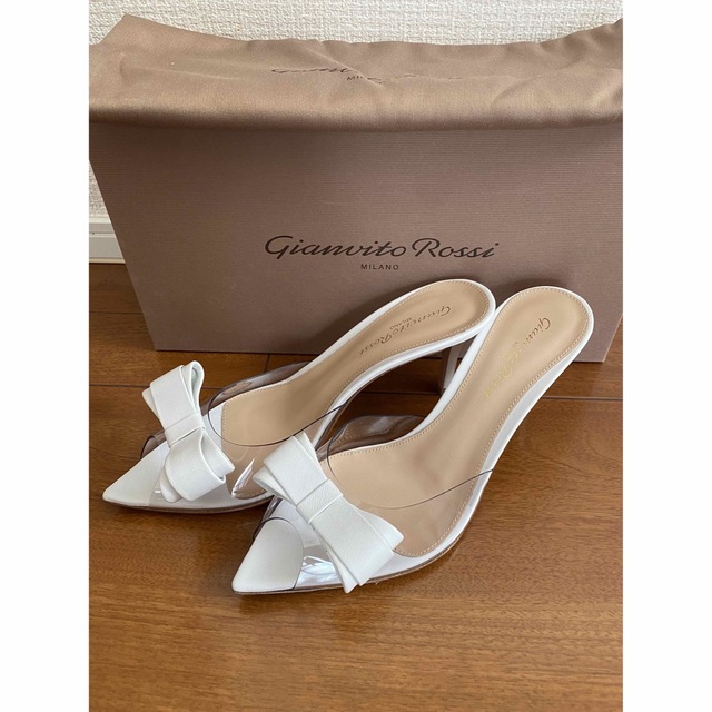 新品未使用！GIANVITO ROSSI ファー付きミュール