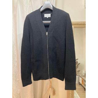 マルタンマルジェラ(Maison Martin Margiela)のマルジェラmargiela ドライバーズニット　ノーカラー　ジップ　カーディガン(ニット/セーター)