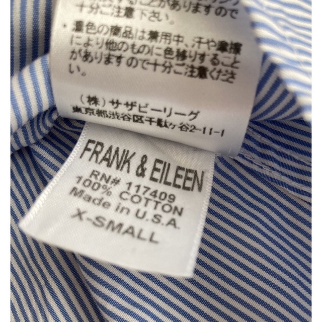 Frank&Eileen(フランクアンドアイリーン)のお値下げフランク＆アイリーン　シャツXS レディースのトップス(シャツ/ブラウス(長袖/七分))の商品写真