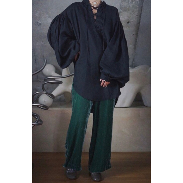 DEPT mother majotae tunic 麻 チュニック BLACK 【国内正規品】 15350