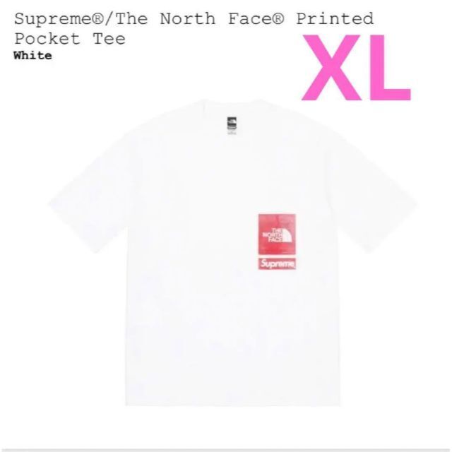 WhiteSIZESupreme The North Face Printed PocketTee