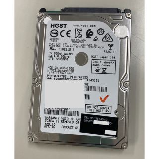 使用時間短い　HITACHI HDD 1TB HTS721010A9E630(PCパーツ)