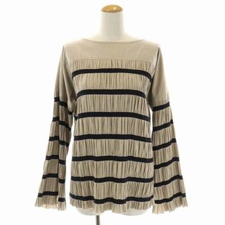 アザー(other)のペレック Shirring striped tops カットソー ボーダー 34(カットソー(長袖/七分))