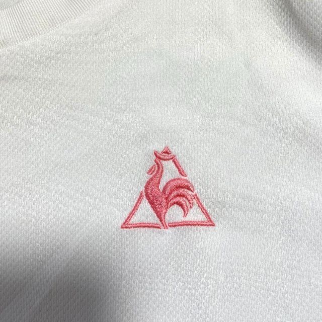 le coq sportif(ルコックスポルティフ)の2448 ルコックスポルティフ トップス ジャージ ウェア 白ピンク 刺繍ロゴ レディースのトップス(カットソー(半袖/袖なし))の商品写真