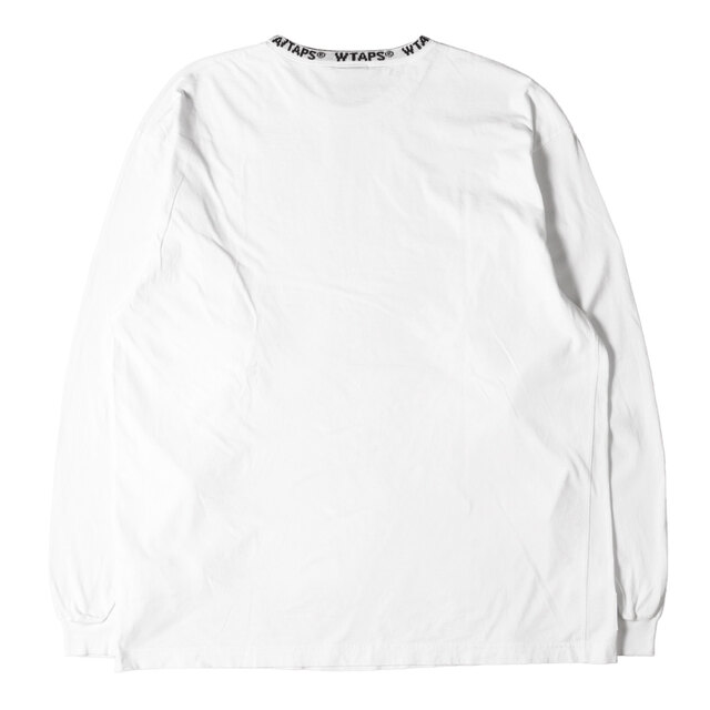 WTAPS ダブルタップス Tシャツ リブロゴ ロングスリーブTシャツ PYN. DESIGN LS 01 TEE 20SS ホワイト 白 XL  トップス カットソー 長袖 プルオーバー 【メンズ】【中古】