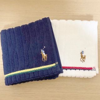 ポロラルフローレン(POLO RALPH LAUREN)の【新品未使用】ラルフローレン タオルハンカチ【送料込】(ハンカチ)