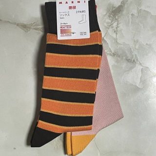 ユニクロ(UNIQLO)の〇 381/475/3/ストライプ ユニクロ ヒートテック ソックス(2足組)(ソックス)