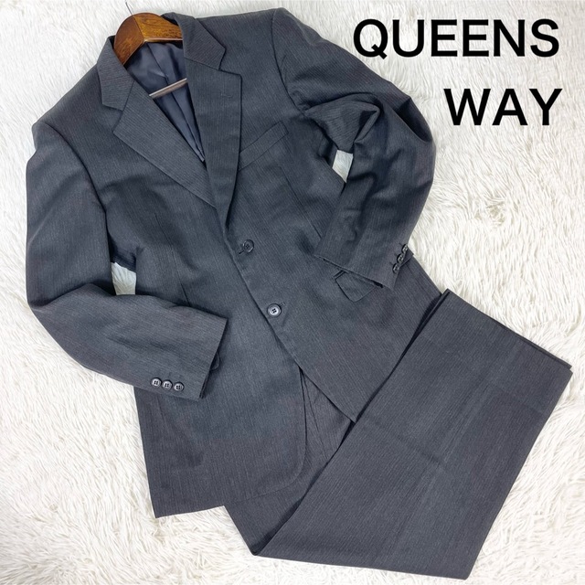 【シックな輝き☆】QUEENS WAY スーツ　ビジネススーツ　A5 M 黒レディース