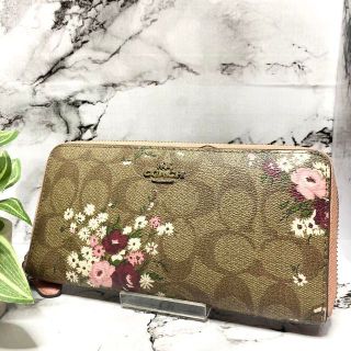 コーチ(COACH)のCOACH 花柄 ラウンドファスナー 長財布 4466(財布)