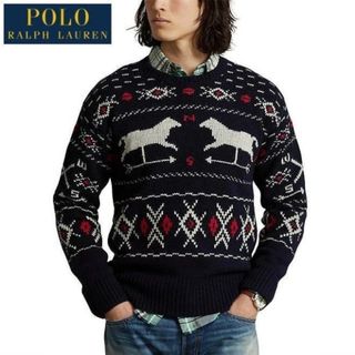 ポロラルフローレン(POLO RALPH LAUREN)の新品 定価75,900円 ポロ ラルフローレン ウェザーべーン ウール セーター(ニット/セーター)