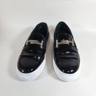 TOD'S - トッズ エナメル ラインストーン スリッポン 希少 スニーカー
