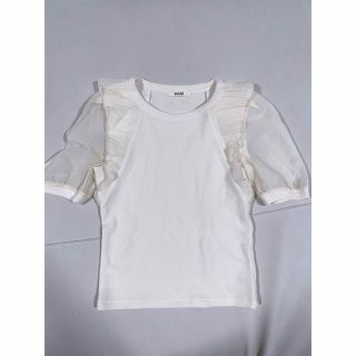 スナイデル(SNIDEL)のsnidel♡スナイデル　シースループリーツカットトップス(カットソー(半袖/袖なし))