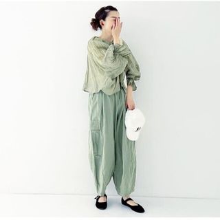 nest Robe - コットンリネンコクーンカーゴパンツ♡ネストローブの通販