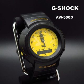 カシオ(CASIO)のG-SHOCK AW-500D GARAPAGOS ブラック イエロー(腕時計(アナログ))