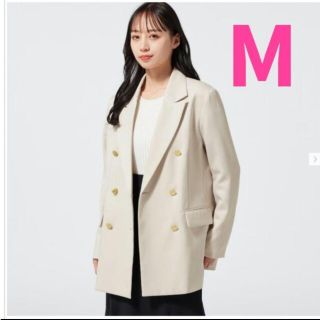 ジーユー(GU)のM ナチュラル　ダブルブレストブレザー　ZARA H&M(テーラードジャケット)