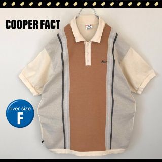 フーズフーギャラリー(WHO'S WHO gallery)のCOOPER FACT★レトロデザイン&オーバーサイズ★ビッグニットポロシャツ(ポロシャツ)