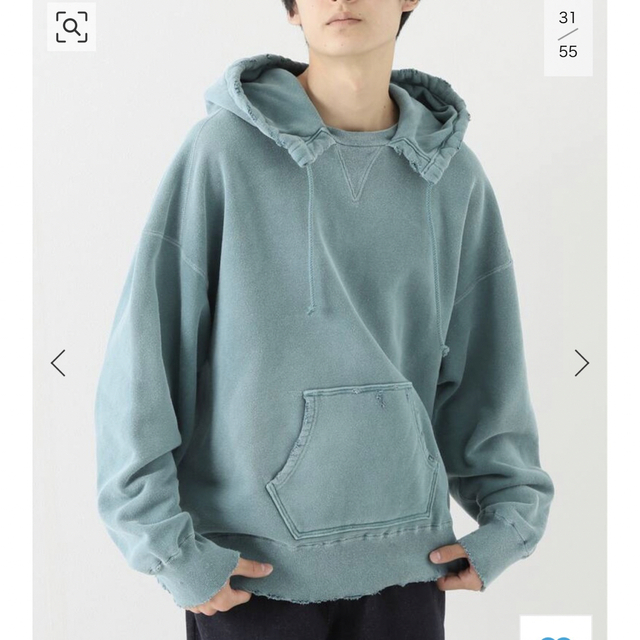 COMOLI(コモリ)のANCELLM WISM 別注 DAMAGE SWEAT HOODIE メンズのトップス(パーカー)の商品写真