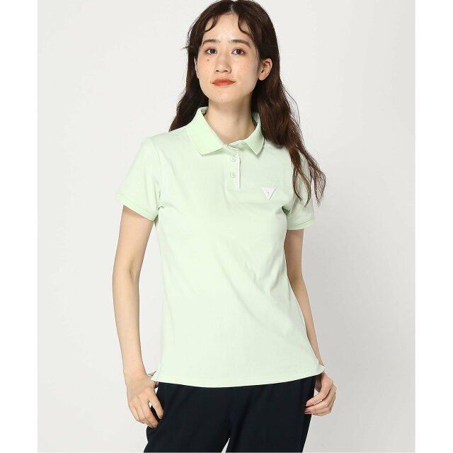 GUESS(ゲス)の【グリーン(LIM)】(W)Logo Polo Shirt レディースのトップス(ポロシャツ)の商品写真