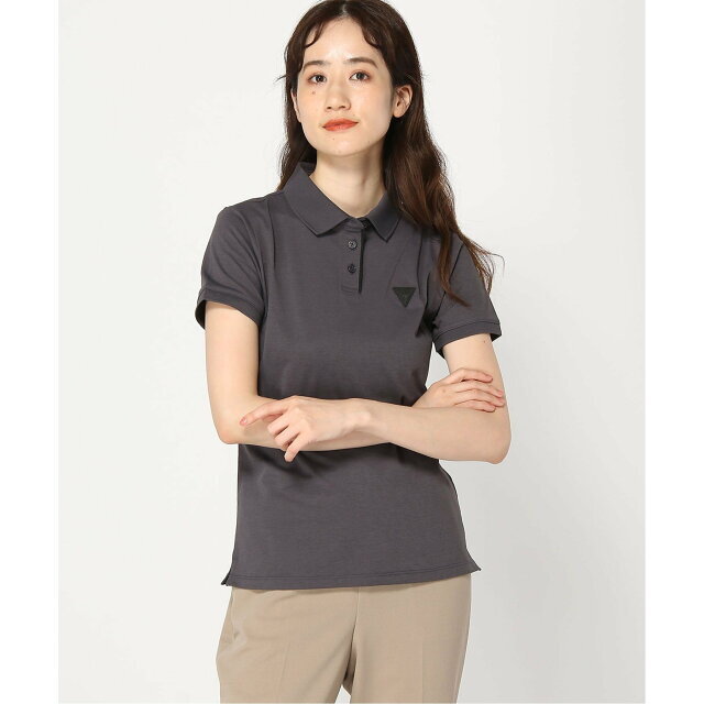 GUESS(ゲス)の【グレー(DGY)】(W)Logo Polo Shirt レディースのトップス(ポロシャツ)の商品写真