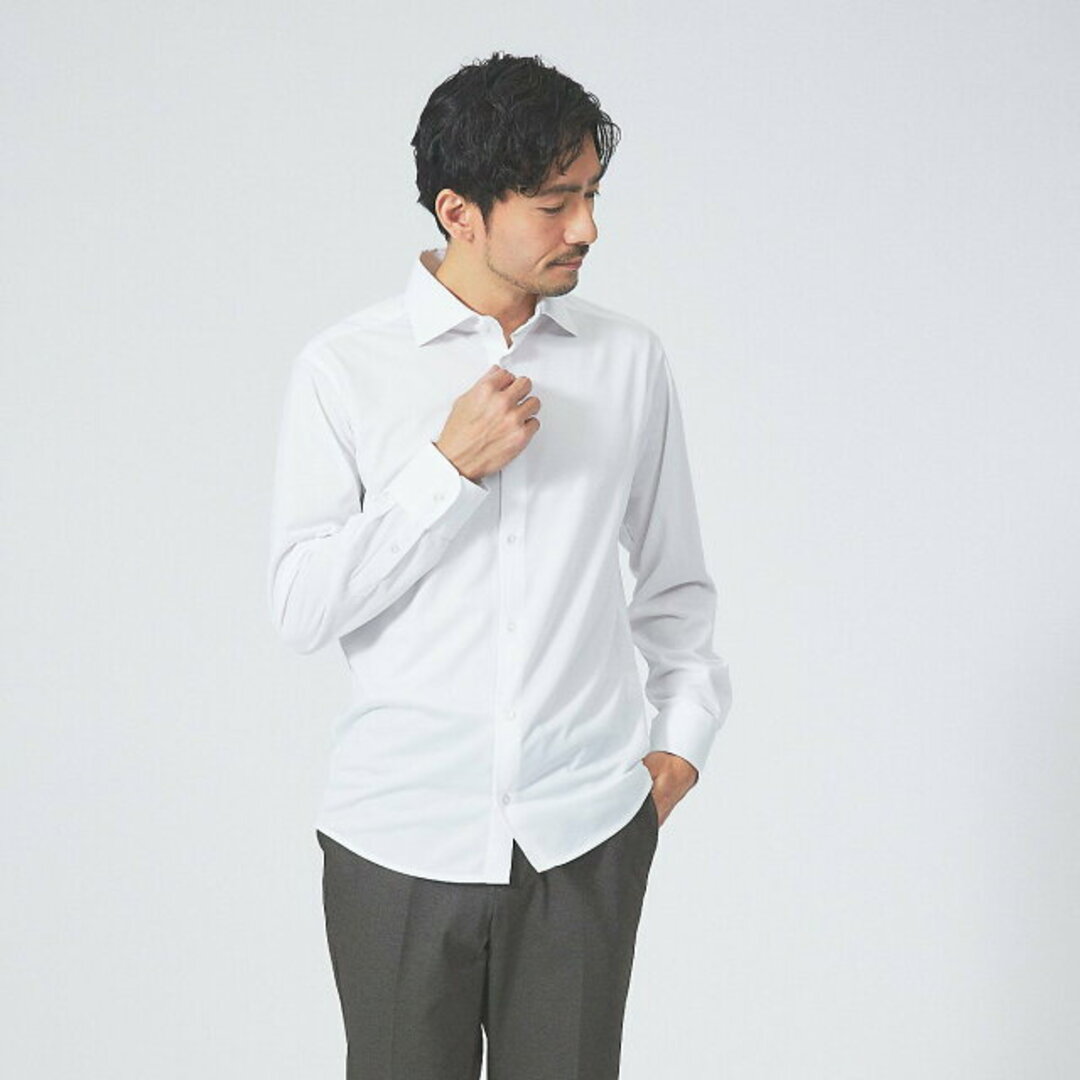【ホワイト】【Comfeel】吸水速乾 長袖シャツ