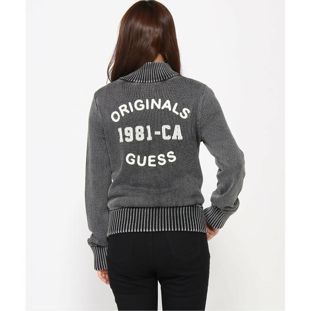 GUESS(ゲス)の【ブラック(JTMU)】【S】GUESS カーディガン セーター (W)Dual-Zip Sweater レディースのトップス(トレーナー/スウェット)の商品写真