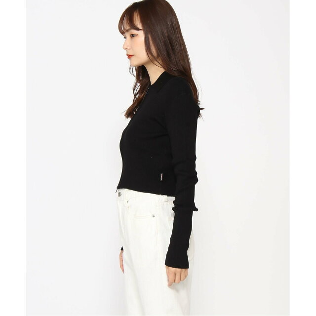 GUESS(ゲス)の【ブラック(JBLK)】GUESS カーディガン セーター (W)Eco Dual-Zip Sweater レディースのトップス(ニット/セーター)の商品写真